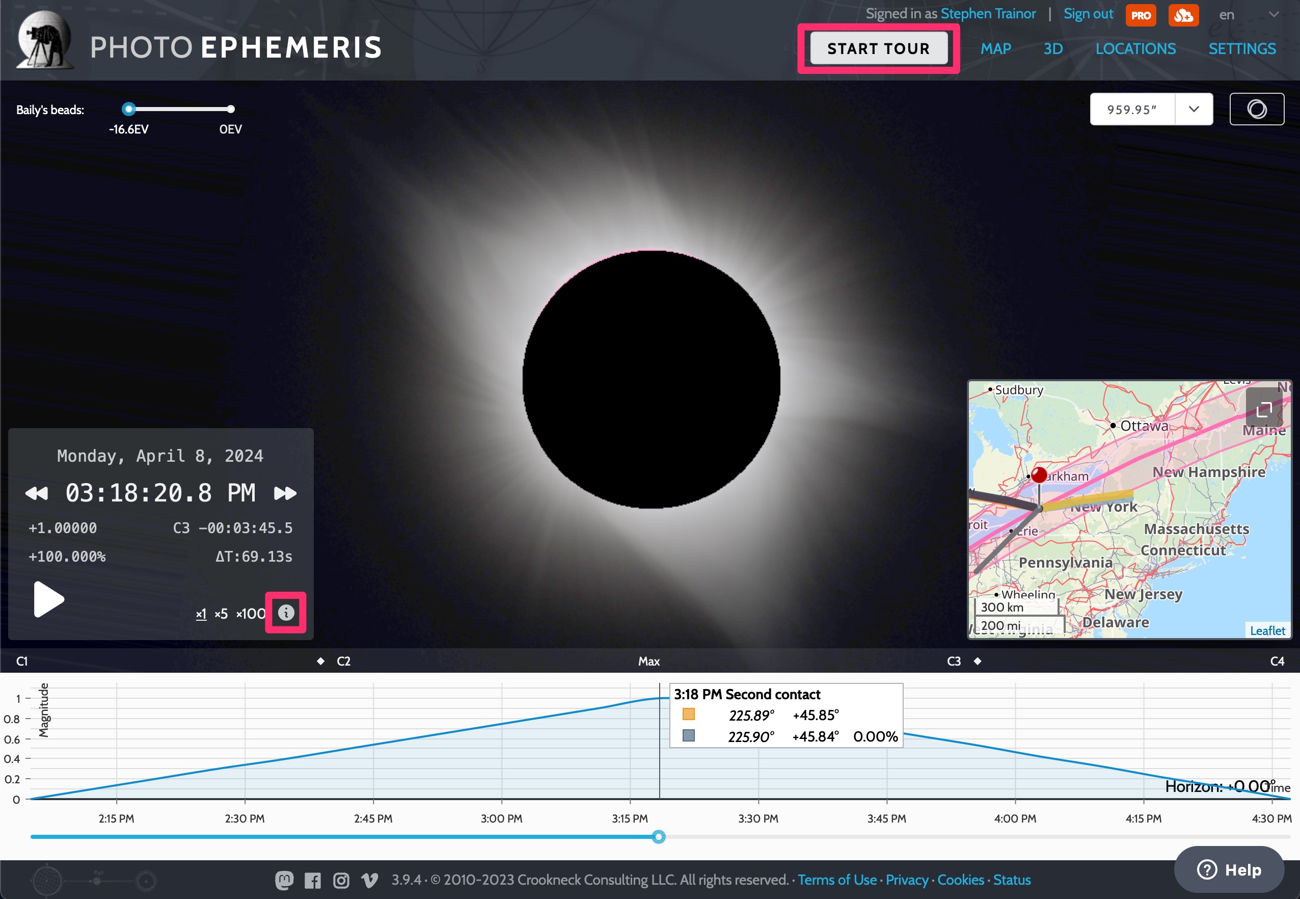 Solar Eclipse Simulator Screenshot